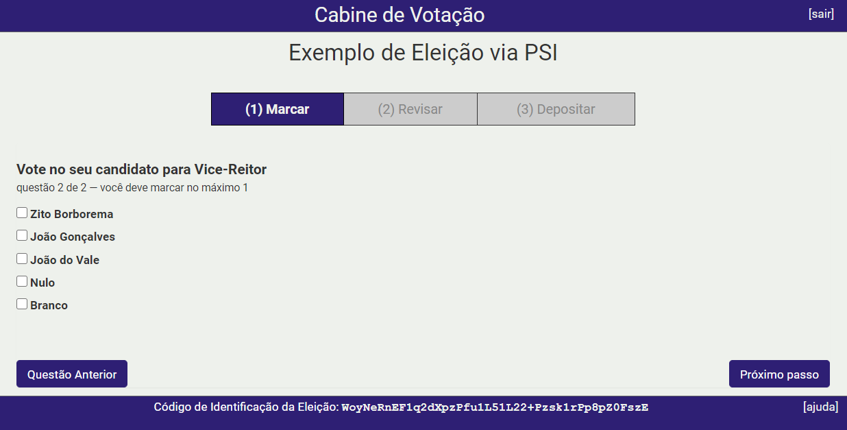 Escolha um candidato para Vice-Reitor