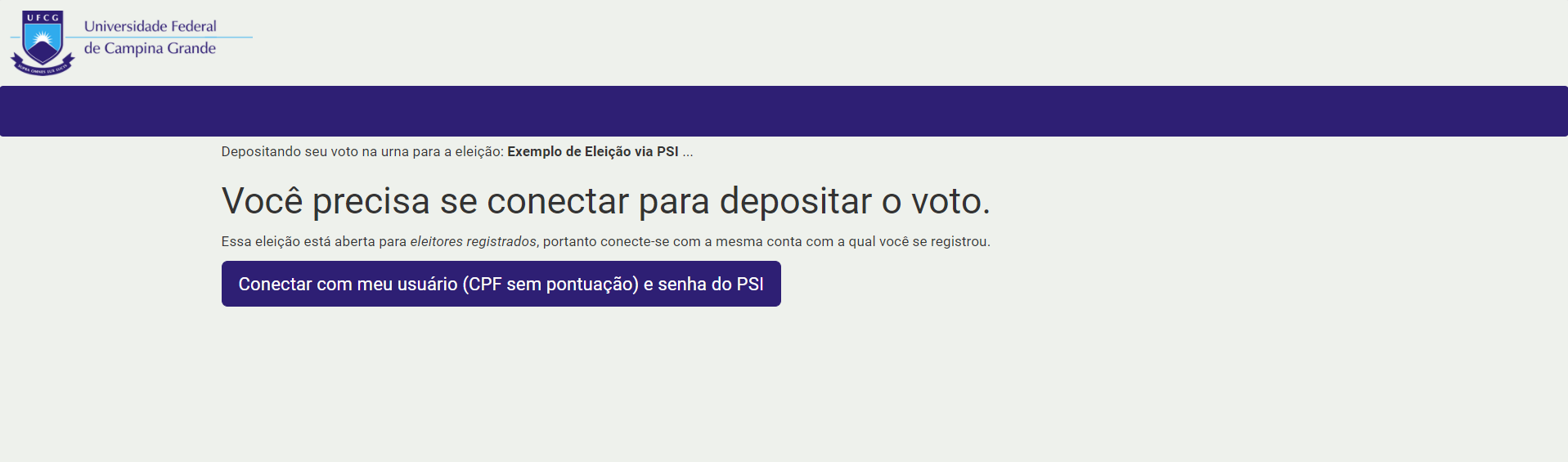 Autenticação do eleitor